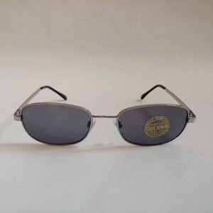 NWT True Vintage 90's Rectangle Metal Designer Sport Sunglasses (S.Silver)